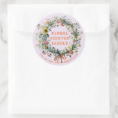 Homemade Floral Scented Candle Label Sjabloon (Tas)