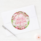 Homemade Food Treat Kerstmis Baking Poinsettia Ronde Sticker