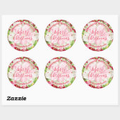 Homemade Food Treat Kerstmis Baking Poinsettia Ronde Sticker
