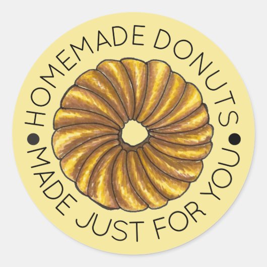 Homemade French twist Doughnuts made by Kitchen Ronde Sticker (Voorkant)