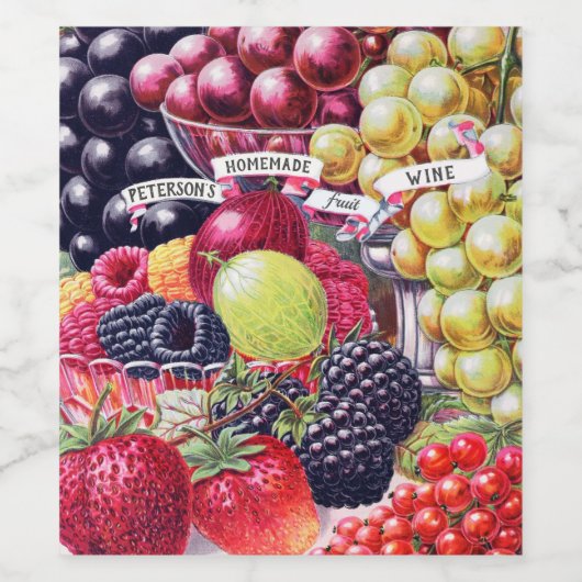 Homemade Fruit Wijn Etiket (Enkel label)