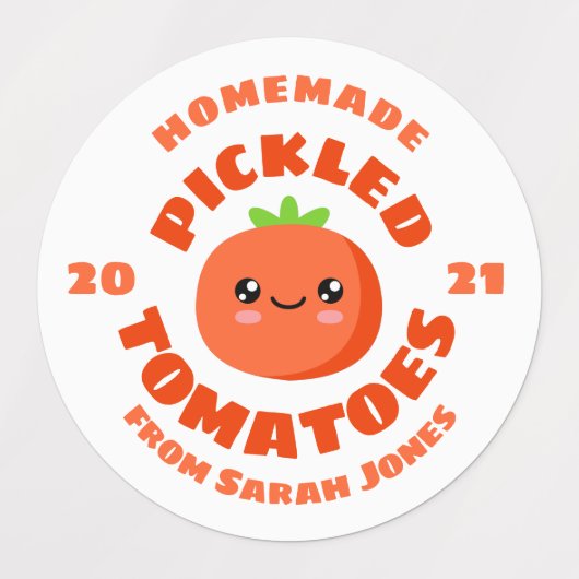 Homemade gebeitelde tomaten labels (Design 2)