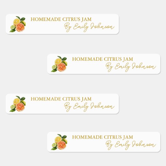 Homemade Gemengde Citrus Jam Dunne Verzegeling Lab Labels (Groep)