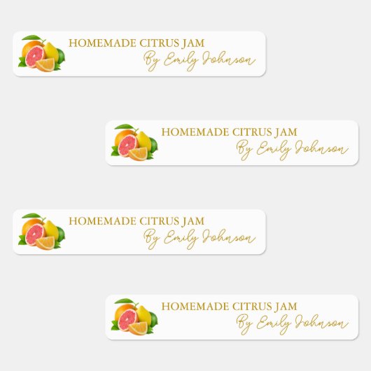 Homemade Gemengde Citrus Jam Dunne Verzegeling Lab Labels (Groep)