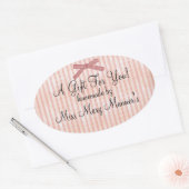 Homemade Gift Peach Stripes Label (Envelop)