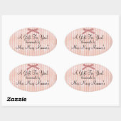 Homemade Gift Peach Stripes Label (Vel)