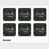 Homemade Gin & Tidings Holiday Labels (Vel)