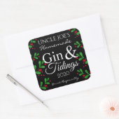 Homemade Gin & Tidings Holiday Labels (Envelop)