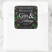 Homemade Gin & Tidings Holiday Labels (Tas)
