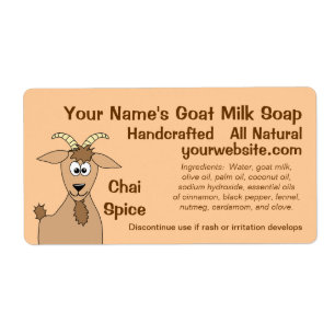 Homemade Goat Milk Soap Labels Design Sjabloon