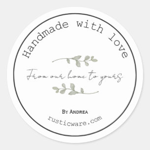 Homemade goods rustige, minimalistische sticker
