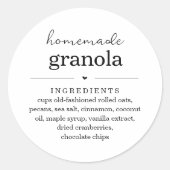 Homemade Gradnola Jar or Bag Label Sticker (Voorkant)