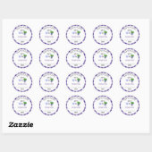 Homemade Grape Jam Jelly Gingham Ronde Sticker (Vel)