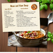 Homemade Ham and Bean Soup Recipe Briefkaart