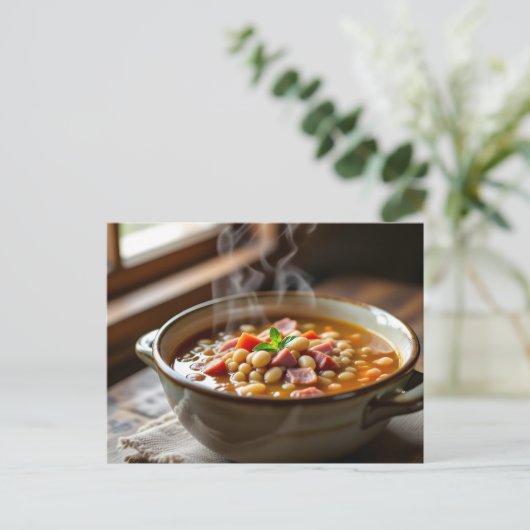 Homemade Ham and Bean Soup Recipe Briefkaart (Staand voorkant)