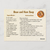 Homemade Ham and Bean Soup Recipe Briefkaart (Achterkant)