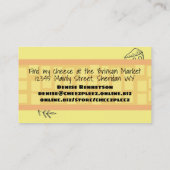 Homemade handgemaakte kaaswig kruiden visitekaartje (Achterkant)