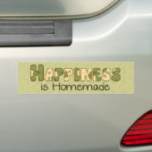 Homemade Happiness Bumpersticker (Op auto)