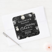 Homemade Holiday Cheer Moonshine - Gepersonaliseer Vierkante Sticker (Envelop)