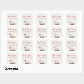 Homemade Holiday Hot Cocoa Mix Christmas Gift Vierkante Sticker (Vel)