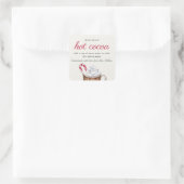Homemade Holiday Hot Cocoa Mix Christmas Gift Vierkante Sticker (Tas)