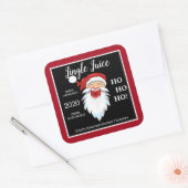 Homemade Holiday Moonshine Aangepast Vierkante Sticker (Envelop)