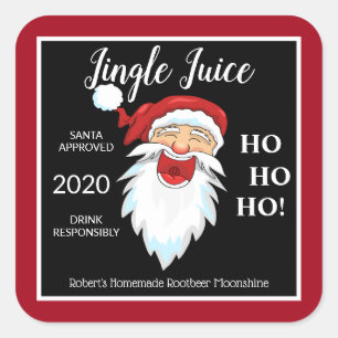 Homemade Holiday Moonshine Aangepast Vierkante Sticker