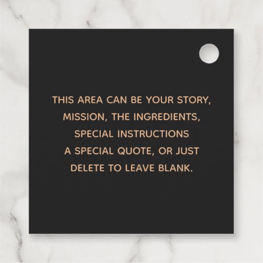 Homemade Honey Bee Bedankjes Labels (Achterkant)