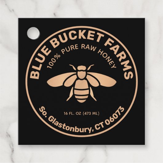 Homemade Honey Bee Bedankjes Labels (Voorkant)