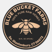 Homemade Honey Bee Jar Label (Voorkant)