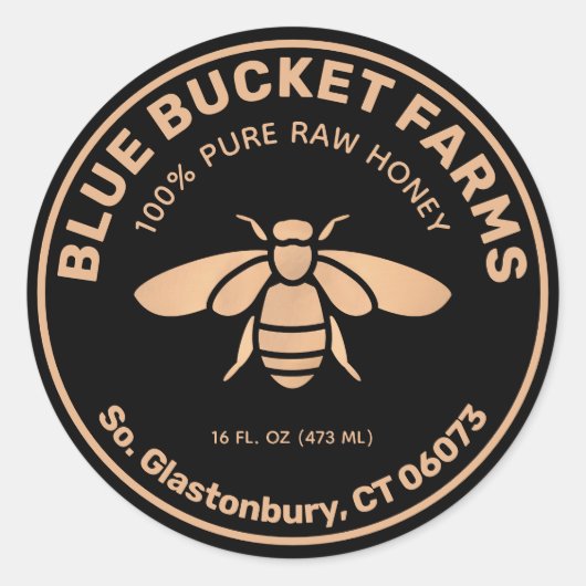 Homemade Honey Bee Jar Label (Voorkant)