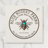 Homemade Honey Bee Jar Neck Label (Achterkant)