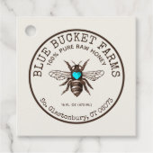 Homemade Honey Bee Jar Neck Label (Voorkant)