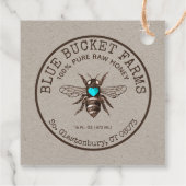 Homemade Honey Bee Kraft Jar Neck Label (Achterkant)