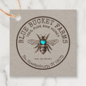 Homemade Honey Bee Kraft Jar Neck Label (Voorkant)