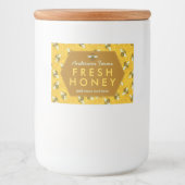 Homemade Honey Jar Labels | Bijen Honeycomb — Aang Voedselcontainer Etiket (Voorkant)