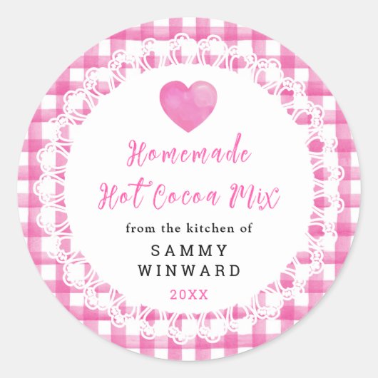 Homemade Hot Cocoa Mix Label (Voorkant)