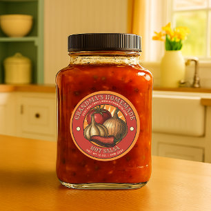 Homemade Hot Salsa Label Sjabloon