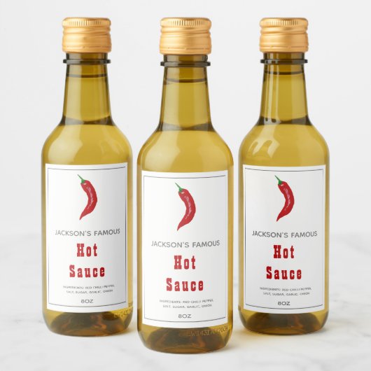 Homemade Hot Sauce | Etiket van Chili Sauce (Flessen)