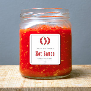 Homemade Hot Sauce   Etiket van Chili Sauce
