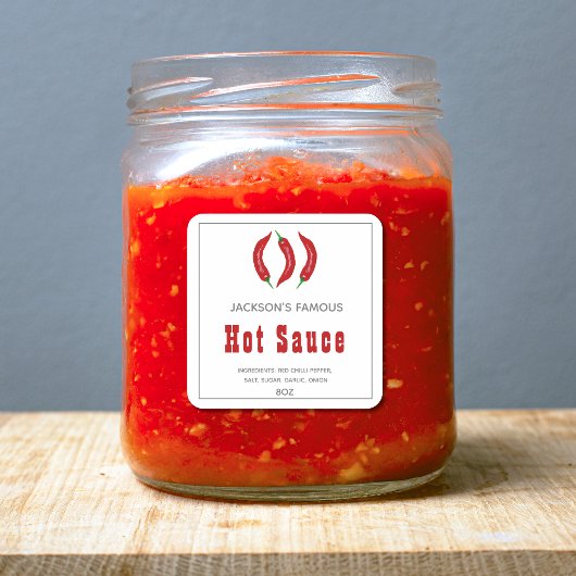 Homemade Hot Sauce | Etiket van Chili Sauce