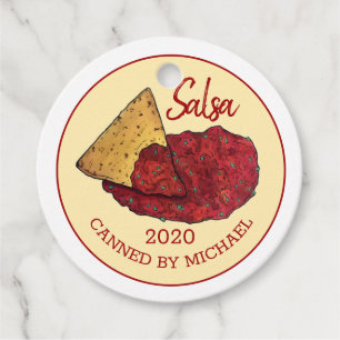 Homemade Hot Tomato Salsa Home Canning, ingeblikt  Bedankjes Labels