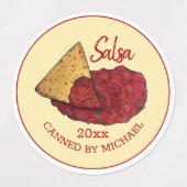 Homemade Hot Tomato Salsa Home Canning, ingeblikt  Labels (Design 1)