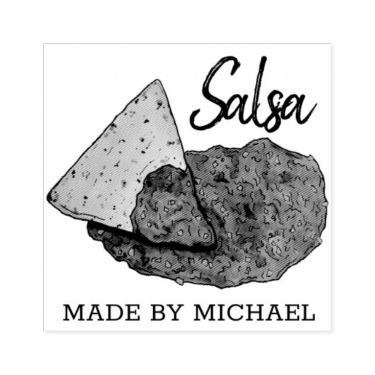 Homemade Hot Tomato Salsa Home Canning, ingeblikt  Rubberstempel (Afrduk)