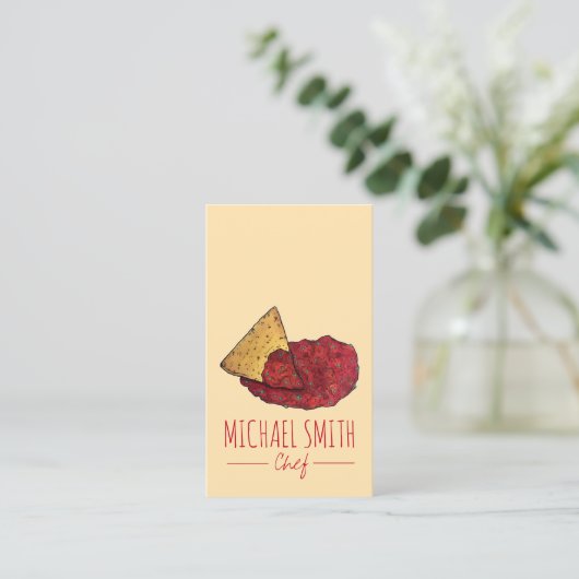 Homemade Hot Tomato Salsa Home Canning, ingeblikt  Visitekaartje (Staand voorkant)