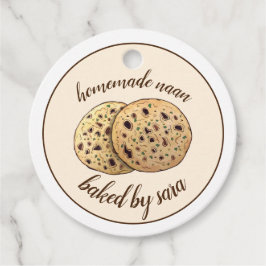 Homemade Indian Naan Bread, gebarsten door Bedankjes Labels