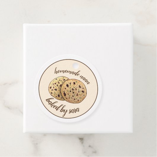 Homemade Indian Naan Bread, gebarsten door Bedankjes Labels (In situ)