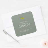 Homemade Infused Olive Oil Square Sticker (Envelop)