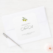 Homemade Infused Olive Oil Square Sticker (Envelop)