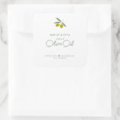 Homemade Infused Olive Oil Square Sticker (Tas)